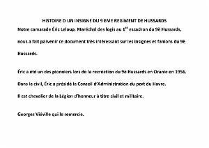 9 EME HUSSARDS HISTOIRE D UN INSIGNE PAR ERIC LELOUP